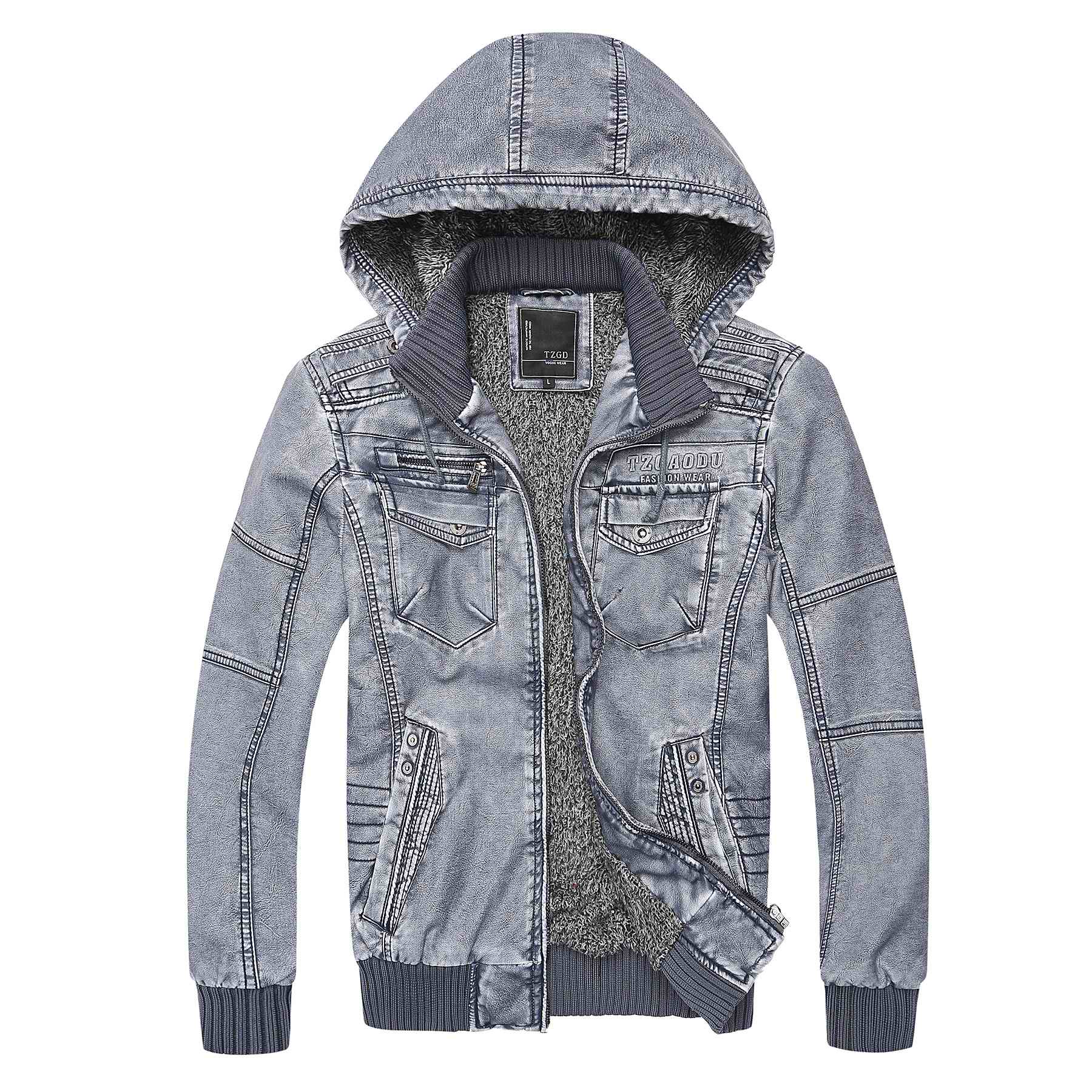 man pu jacket 04-5 lt.grey